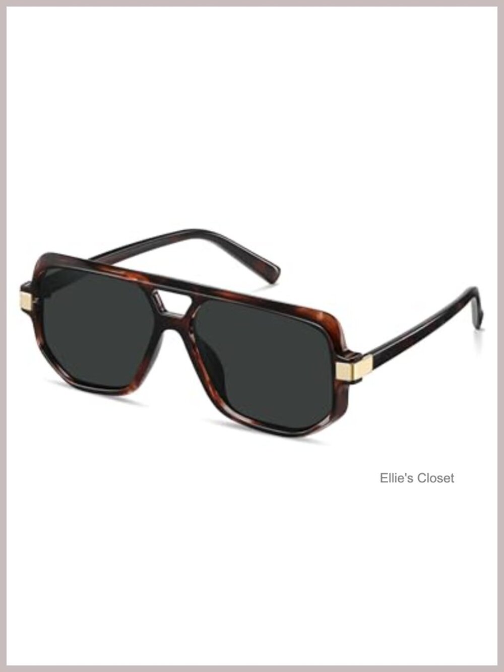 Retro Square Aviator Polarized UV400 Sunglasses Unisex Large